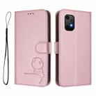 For UMIDIGI Bison X20 Litter Panda Embossing RFID Leather Phone Case with Lanyard(Pink) - 2
