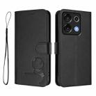 For UMIDIGI G9 5G / Note 9 5G Litter Panda Embossing RFID Leather Phone Case with Lanyard(Black) - 2