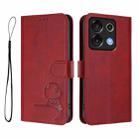For UMIDIGI G9 5G / Note 9 5G Litter Panda Embossing RFID Leather Phone Case with Lanyard(Wine Red) - 2