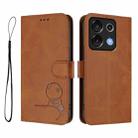 For UMIDIGI G9 5G / Note 9 5G Litter Panda Embossing RFID Leather Phone Case with Lanyard(Brown) - 2