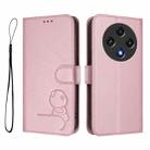 For UMIDIGI G100 Litter Panda Embossing RFID Leather Phone Case with Lanyard(Pink) - 2