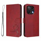 For UMIDIGI Note 90 Litter Panda Embossing RFID Leather Phone Case with Lanyard(Wine Red) - 2