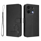 For UMIDIGI Note 100 Litter Panda Embossing RFID Leather Phone Case with Lanyard(Black) - 2