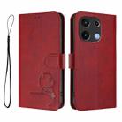 For UMIDIGI Note 100 Litter Panda Embossing RFID Leather Phone Case with Lanyard(Wine Red) - 2