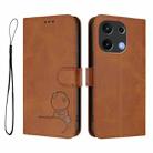 For UMIDIGI Note 100 Litter Panda Embossing RFID Leather Phone Case with Lanyard(Brown) - 2