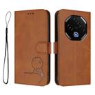 For UMIDIGI G100 Pro Litter Panda Embossing RFID Leather Phone Case with Lanyard(Brown) - 2