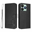 For Wiko T20 Litter Panda Embossing RFID Leather Phone Case with Lanyard(Black) - 2
