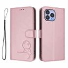 For Wiko T60 / Cubot P80 Litter Panda Embossing RFID Leather Phone Case with Lanyard(Pink) - 2