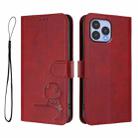 For Wiko T60 / Cubot P80 Litter Panda Embossing RFID Leather Phone Case with Lanyard(Wine Red) - 2