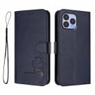For Wiko T60 / Cubot P80 Litter Panda Embossing RFID Leather Phone Case with Lanyard(Blue) - 2