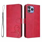 For Wiko T60 / Cubot P80 Litter Panda Embossing RFID Leather Phone Case with Lanyard(Rose Red) - 2