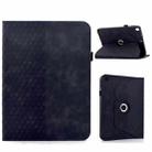 For iPad 10.2 2021 / Air 10.5 Rotatable Rhombus Embossed Smart Leather Tablet Case(Black) - 1
