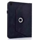 For iPad 10.2 2021 / Air 10.5 Rotatable Rhombus Embossed Smart Leather Tablet Case(Black) - 3