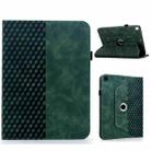 For iPad 10.2 2021 / Air 10.5 Rotatable Rhombus Embossed Smart Leather Tablet Case(Green) - 1