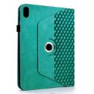 For iPad 2025 / 2022 Rotatable Rhombus Embossed Smart Leather Tablet Case(Light Blue) - 3