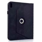 For iPad 2025 / 2022 Rotatable Rhombus Embossed Smart Leather Tablet Case(Black) - 3