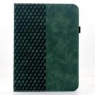 For iPad 2025 / 2022 Rotatable Rhombus Embossed Smart Leather Tablet Case(Green) - 2