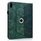 For iPad 2025 / 2022 Rotatable Rhombus Embossed Smart Leather Tablet Case(Green) - 3