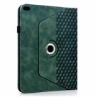 For iPad 9.7 2018 / 2017 / Air 2 / 1 Rotatable Rhombus Embossed Smart Leather Tablet Case(Green) - 3