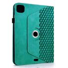 For iPad Air 11 2024 / 2025 Rotatable Rhombus Embossed Smart Leather Tablet Case(Light Blue) - 3