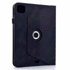 For iPad Air 11 2024 / 2025 Rotatable Rhombus Embossed Smart Leather Tablet Case(Black) - 3