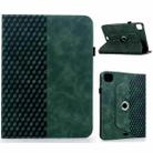 For iPad Air 11 2024 / 2025 Rotatable Rhombus Embossed Smart Leather Tablet Case(Green) - 1