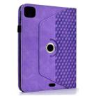 For iPad Air 11 2024 / 2025 Rotatable Rhombus Embossed Smart Leather Tablet Case(Purple) - 3