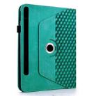 For Samsung Galaxy Tab S9 FE+ / S9+ Rotatable Rhombus Embossed Smart Leather Tablet Case(Light Blue) - 3