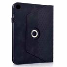 For Samsung Galaxy Tab A9+ Rotatable Rhombus Embossed Smart Leather Tablet Case(Black) - 3