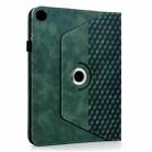 For Samsung Galaxy Tab A9+ Rotatable Rhombus Embossed Smart Leather Tablet Case(Green) - 3
