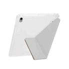 For iPad 2025 / 2022 Y-Fold Pyramid Texture Smart Leather Tablet Case(Black) - 3
