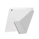 For iPad 9.7 2018 / 2017 / Air 2 / 1 Y-Fold Pyramid Texture Smart Leather Tablet Case(Black) - 3