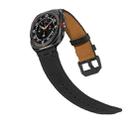 For Samsung Galaxy Watch8 / Watch8 Classic Crazy Horse Leather Watch Band(Black) - 2