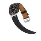 For Samsung Galaxy Watch8 / Watch8 Classic Crazy Horse Leather Watch Band(Black Titanium) - 2