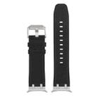 For Samsung Galaxy Watch8 / Watch8 Classic Crazy Horse Leather Watch Band(Black Titanium) - 3