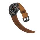 For Samsung Galaxy Watch8 / Watch8 Classic Crazy Horse Leather Watch Band(Dark Brown Black) - 2