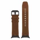 For Samsung Galaxy Watch8 / Watch8 Classic Crazy Horse Leather Watch Band(Dark Brown Black) - 3