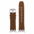 For Samsung Galaxy Watch8 / Watch8 Classic Crazy Horse Leather Watch Band(Dark Brown Titanium) - 3