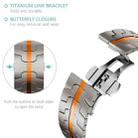 For Samsung Galaxy Watch8 / Watch8 Classic Butterfly Buckle Titanium Alloy Watch Band(Titanium Orange) - 3