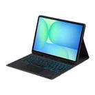 For Samsung Galaxy Tab S10 FE+ PST-X620 Touchpad Backlight Bluetooth Keyboard Leather Tablet Case(Dark Blue) - 3