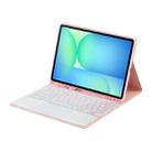 For Samsung Galaxy Tab S10 FE+ PST-X620 Touchpad Backlight Bluetooth Keyboard Leather Tablet Case(Pink) - 3