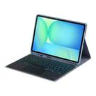 For Samsung Galaxy Tab S10 FE+ PST-X620 Touchpad Backlight Bluetooth Keyboard Leather Tablet Case(Misky Blue) - 3
