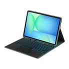 For Samsung Galaxy Tab S10 FE+ PST-X620 Touchpad Backlight Bluetooth Keyboard Leather Tablet Case(Dark Green) - 3
