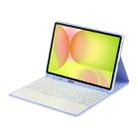 For Samsung Galaxy Tab S10 FE+ PST-X620 Touchpad Backlight Bluetooth Keyboard Leather Tablet Case(Purple) - 3