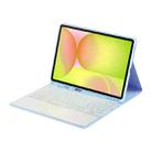 For Samsung Galaxy Tab S10 FE+ PST-X620 Touchpad Backlight Bluetooth Keyboard Leather Tablet Case(Sky Blue) - 3