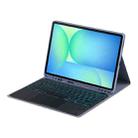 For Samsung Galaxy Tab S10 FE+ PST-X620 Touchpad Backlight Bluetooth Keyboard Leather Tablet Case(Lavender) - 3