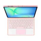For Samsung Galaxy Tab S10 FE+ PSC-X620 Touchpad Bluetooth Keyboard Leather Tablet Case(Pink) - 3