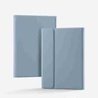 For Samsung Galaxy Tab S10 FE+ PSC-X620 Touchpad Bluetooth Keyboard Leather Tablet Case(Misky Blue) - 2