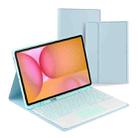 For Samsung Galaxy Tab S10 FE+ PSC-X620 Touchpad Bluetooth Keyboard Leather Tablet Case(Sky Blue) - 1