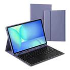 For Samsung Galaxy Tab S10 FE+ PSC-X620 Touchpad Bluetooth Keyboard Leather Tablet Case(Lavender) - 1
